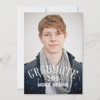 Retro Male 2015 Graduation Party Invitation