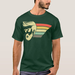 Retro Male Beard Vintage Men Masculine Full Beard  T-Shirt