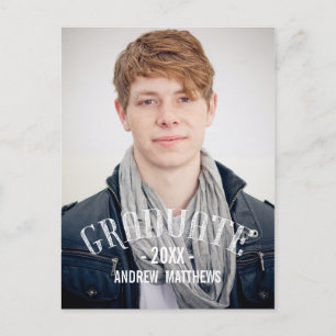 Retro Male   Graduation Party Invitation