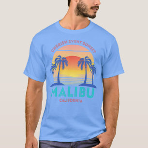 Retro Malibu Beach Cherish Every Sunset T-Shirt