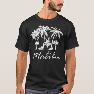 Retro Malibu CA California Malibu Souvenir Palm Tr T-Shirt