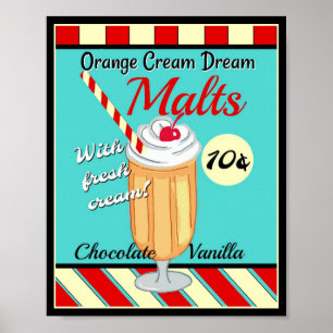 Retro Malt Poster