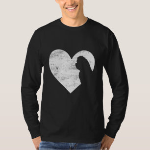 Retro Maltese Dog Heart Valentine's Day Dog Lover T-Shirt