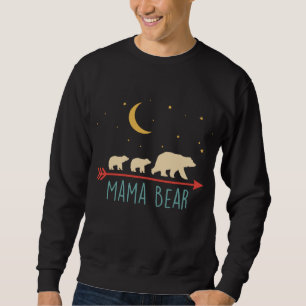Retro Mama Bear with 2 Cubs Sweatshirt