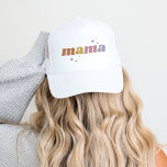 Retro Mama Trucker Hat<br><div class="desc">Custom printed apparel personalised with "mama" graphic in a cute retro font and boho rainbow colours. Use the design tools to edit the text or add your own photos to create a one of a kind custom t-shirt design. Select from a wide variety of t-shirts, tank tops and sweatshirts for...</div>