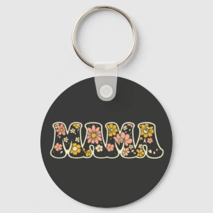 Retro Mama Vintage Floral Mother's Day 2026 Key Ring