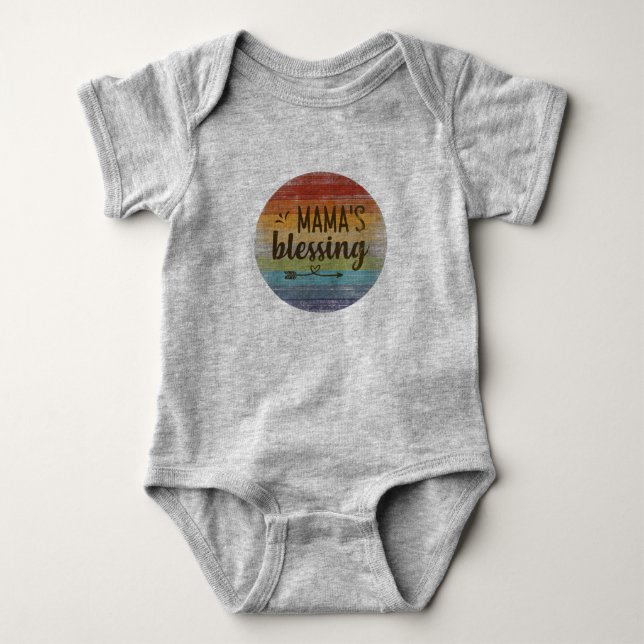 Retro Mamma's Blessing Baby Bodysuit (Front)