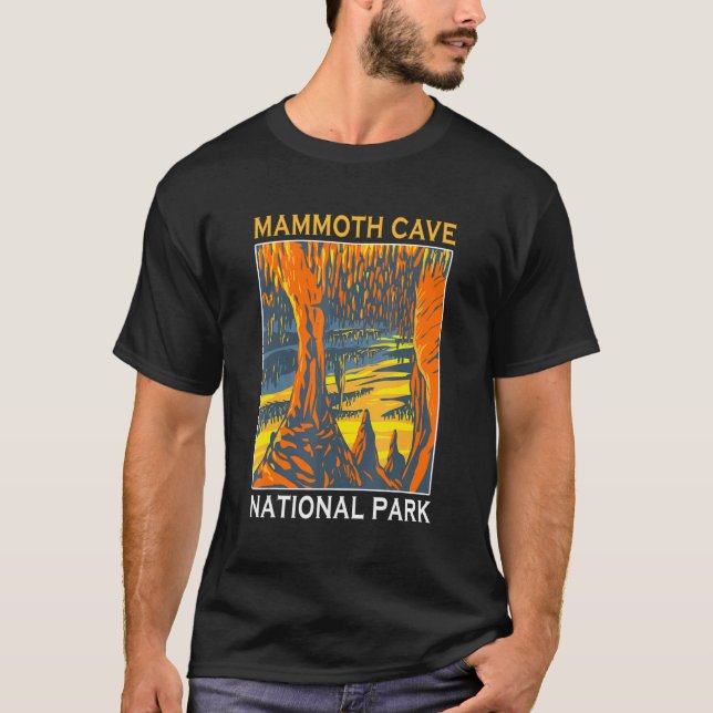 Retro Mammoth Cave National Park Outdoor Hike Souv T-Shirt (Front)