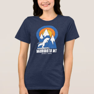 Retro Mammoth Mountain Ski White Fox T-Shirt Tri-Blend Shirt