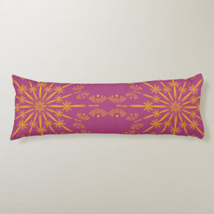 Retro Mandala Boysenberry Body Pillow