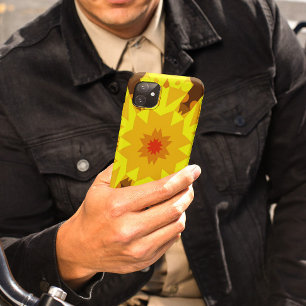Retro Mandala Flower Orange and Yellow iPhone 11 Case