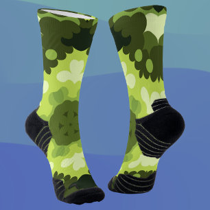 Retro Mandala Green Socks