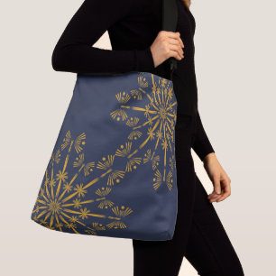 Retro Mandala Midnight Crossbody Bag