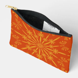 Retro Mandala Papaya Small Pouch