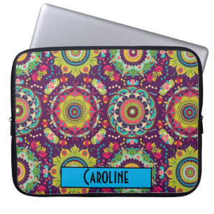 Retro Mandala Pattern Laptop Sleeve