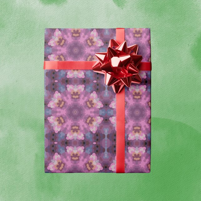 Retro Mandala Purple Pink and Orange Wrapping Paper (Creator Uploaded)