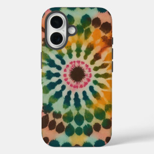 Retro Mandala Tie Dye iPhone 16 Case