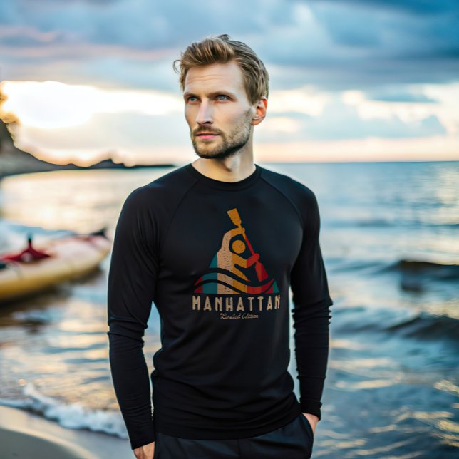 Retro Manhattan Kayaking T-Shirt (Creator Uploaded)