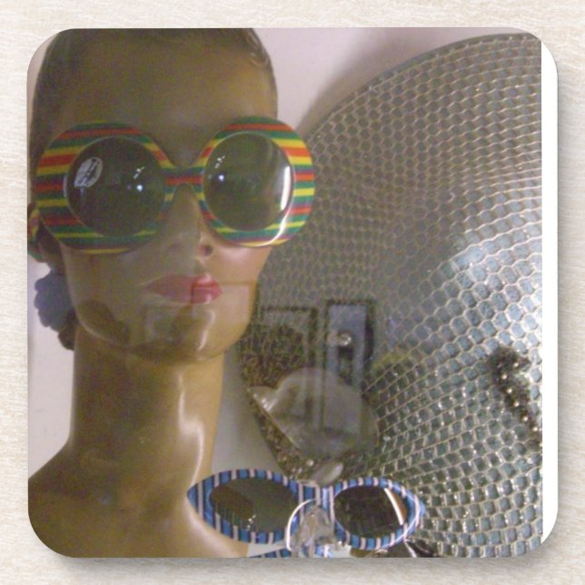 Retro Mannequin Head Coaster (Front)