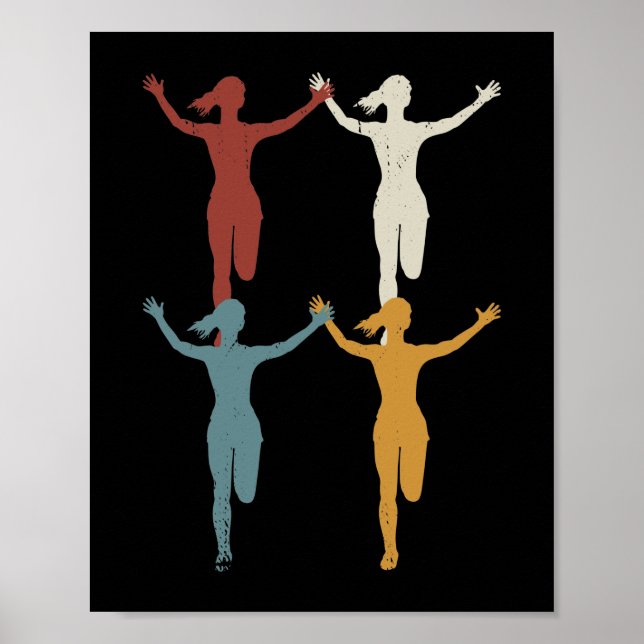 Retro Marathon, Trail running Poster (Front)