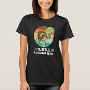 Retro  Marathoner Marathon Runner Turtle Running T T-Shirt