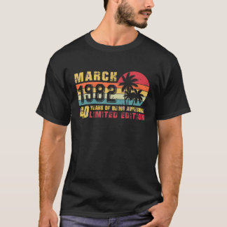 Retro March 1982 40 Years Old Limited Edition 40Th T-Shirt