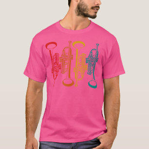 Retro Marching Band Trumpeter Gift Jazz Music Trum T-Shirt