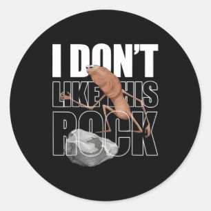Retro Marcus The Worm I Don't Like This Rock Classic Round Sticker