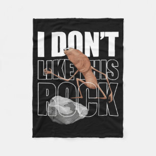 Retro Marcus The Worm I Don't Like This Rock  Fleece Blanket