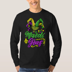 Retro Mardi Gras Funny Beads New Orleans Party Cos T-Shirt
