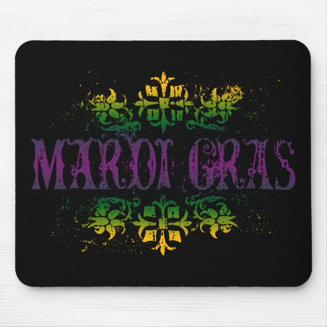 Retro Mardi Gras Mouse Mat (Front)