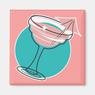 retro margarita design magnet