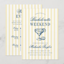 Retro Margarita Preppy Bachelorette Weekend