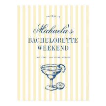 Retro Margarita Preppy Bachelorette Welcome