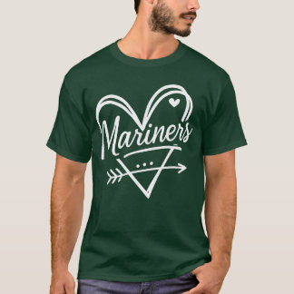 Retro Mariners Heart Arrow Fan Pride Gift for Men T-Shirt