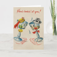Retro Martini Anniversary Card