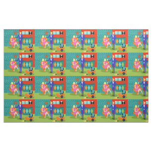 Retro Martini Couple Fabric
