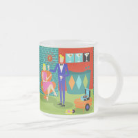 Retro Martini Couple Frosted Glass Mug