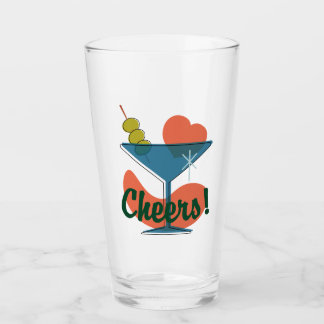 Retro Martini Madness Cheers and Beers Glass