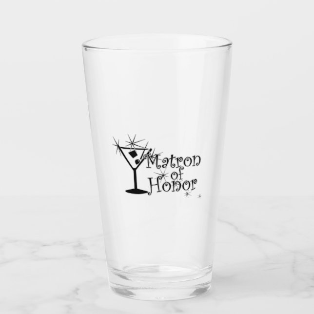 Retro Martini - Matron of Honour Glass (Front)