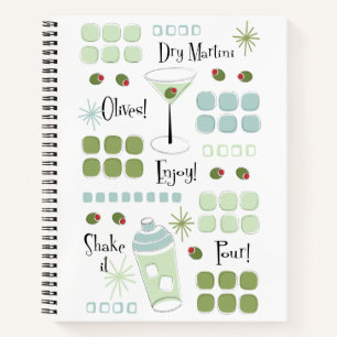 Retro Martini Mid-Century Modern Notebook
