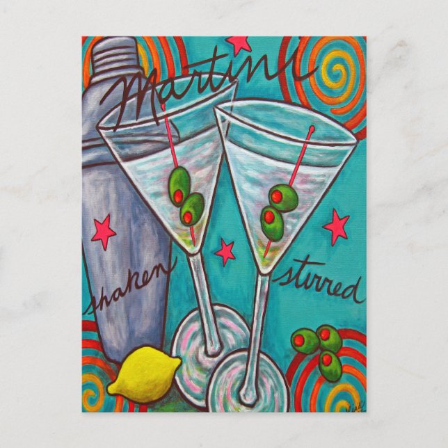 Retro Martini Post Card (Front)