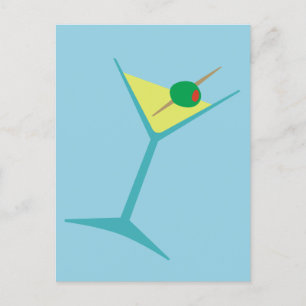 Retro Martini Postcard