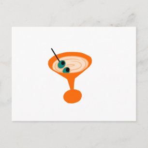 Retro Martini Time Postcard