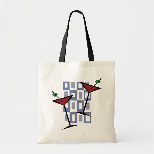 Retro Martini Tote Bag (Front)