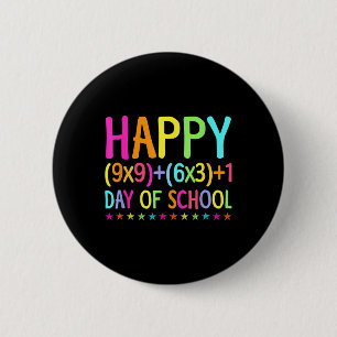 Retro Math Formula 100 Days Of School Teacher Boy 6 Cm Round Badge