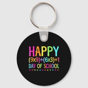 Retro Math Formula 100 Days Of School Teacher Boy Key Ring