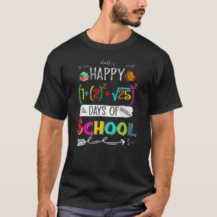 Retro Math Formula Happy 100 Days Of School 100th T-Shirt