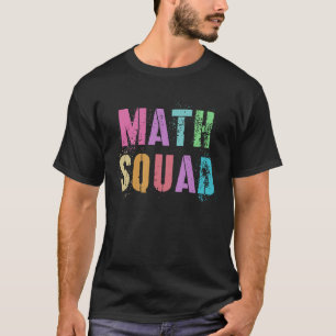 Retro MATH SQUAD Competition School Teacher Cool S T-Shirt