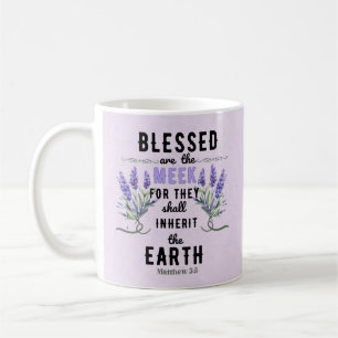 Retro Matthew 5:5 Bible Verse  Coffee Mug